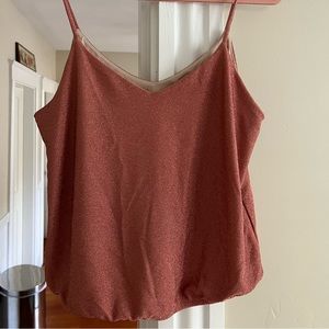 Express pink sparkle top, womens NWT, size M